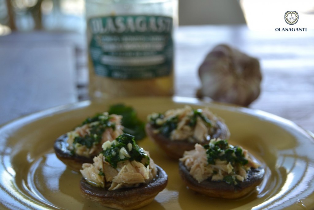 Just prepared mushrooms with Olasagasti white tuna