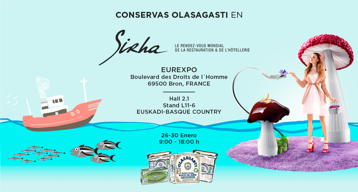 Cartel para Sirha 2019 de Conservas Olasagasti
