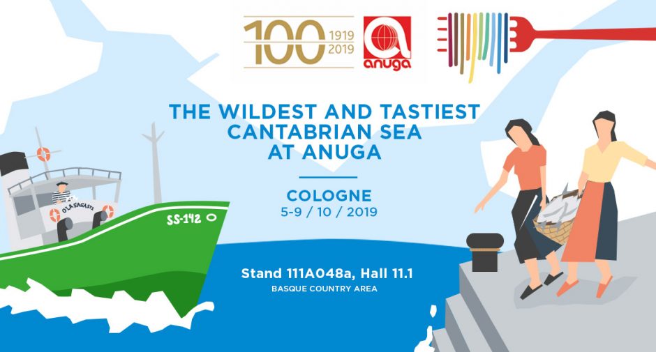 Design to announce the presence of Olasagasti at Anuga 2019.