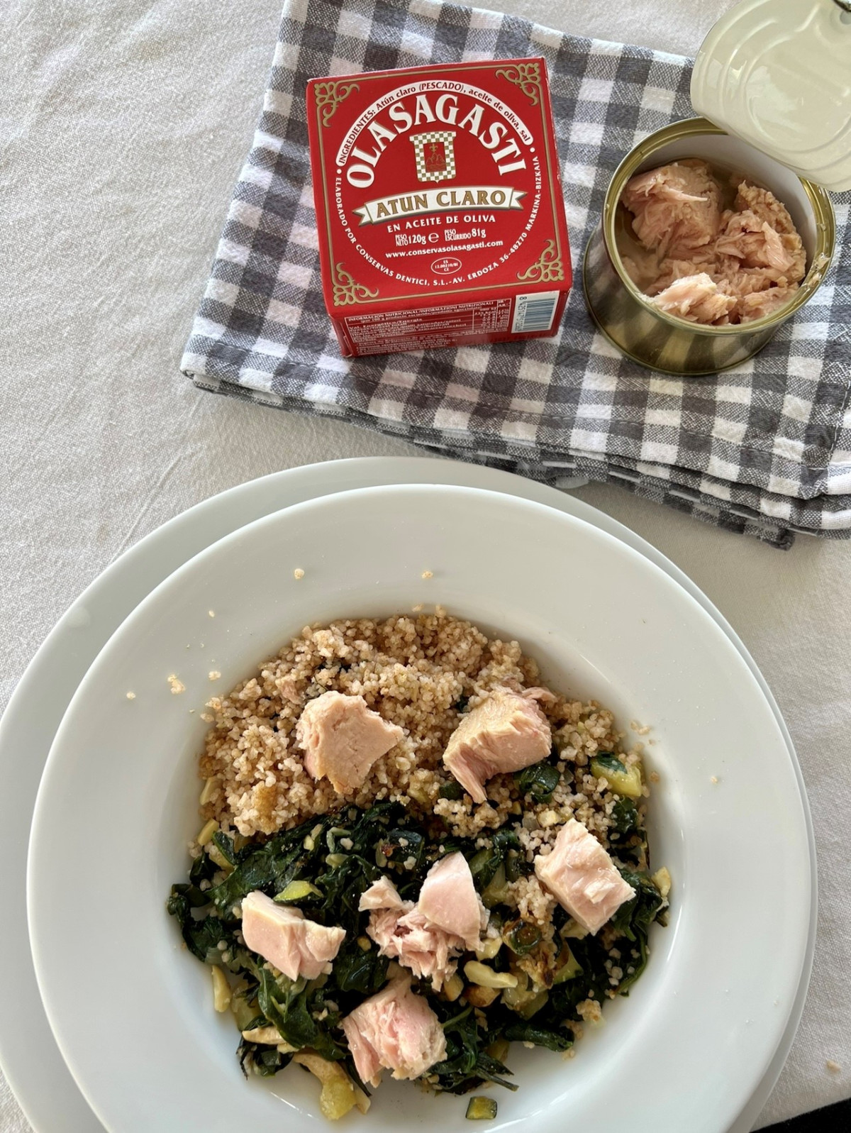 Recipe with tinned tuna for two Conservas Olasagasti.